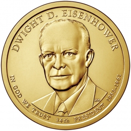 США 1 доллар 2015 года президент №34 Дуайт Эйзенхауэр