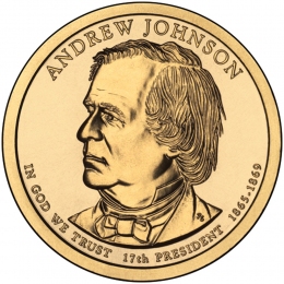 США 1 доллар 2011 года президент №17 Эндрю Джонсон
