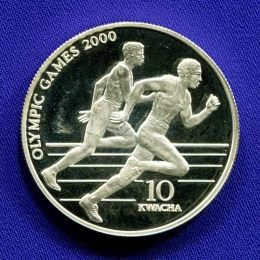 Малави 10 квача 1999 Proof Олимпийские игры - 2000