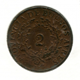 Аргентина/Буэнос-Айрес 2 реала 1853 VF 